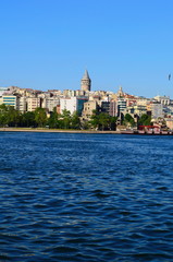 View of Istanbul and the Bosphorus from the pier