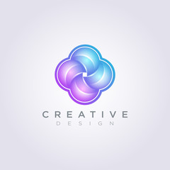 Circle Decoration Beatiful and Colorful Vector Illustration Design Clipart Symbol Logo Template