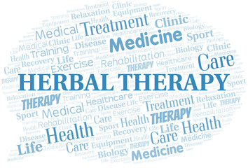 Herbal Therapy word cloud. Wordcloud made with text only.
