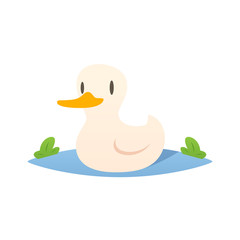 Cartoon duck vector isolated illustration
