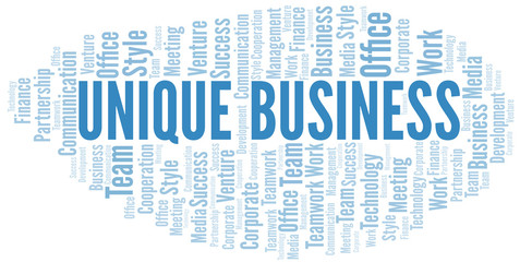 Fototapeta premium Unique Business word cloud. Collage made with text only.
