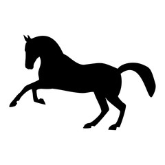horse black flat icon. vector illustration logo. isolated on white background