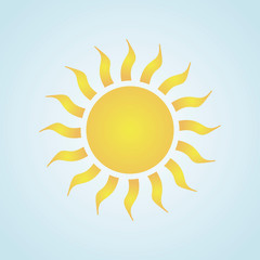 sun flat icon. vector illustration logo. isolated on white background