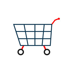 shopping chart flat icon. vector illustration. isolated on white background