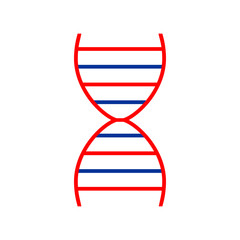 DNA flat icon. vector illustration logo. isolated on white background