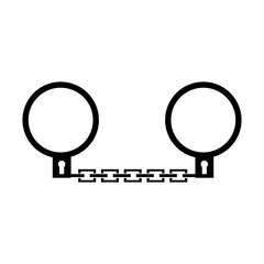 handcuffs flat icon. vector illustration logo. isolated on white background