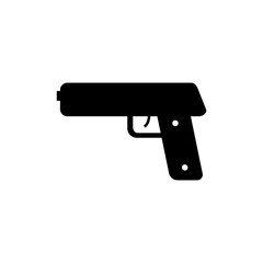 gun flat icon. vector illustration logo. isolated on white background