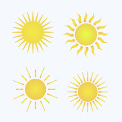 sun set flat icon. vector illustration logo. isolated on white background