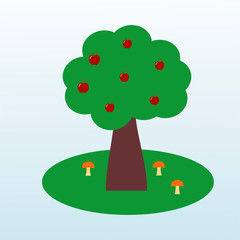 tree flat icon. vector illustration logo. isolated on white background