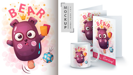 Bear ice cream - mockup for your idea