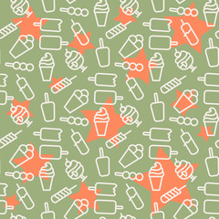 Vector ice cream pattern