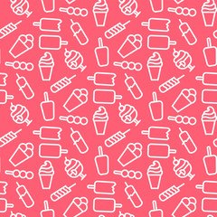 Vector ice cream pattern