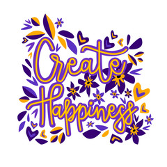 Obraz premium Vector hand drawn encouraging lettering positive phrase.