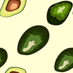 healthy food. Avocado print. Seamless pattern, print