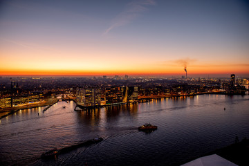 Obraz premium Amsterdam Holland Canals Sunset 