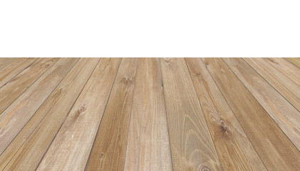 wooden texture boards perspective isolate white background light ochre