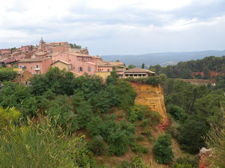 Fototapeta na wymiar Roussillon village at Luberon the Provence France