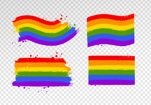 Vector collection of LGBT flag color symbols