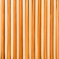 Close up a lot of chopsticks made of bamboo. Top view