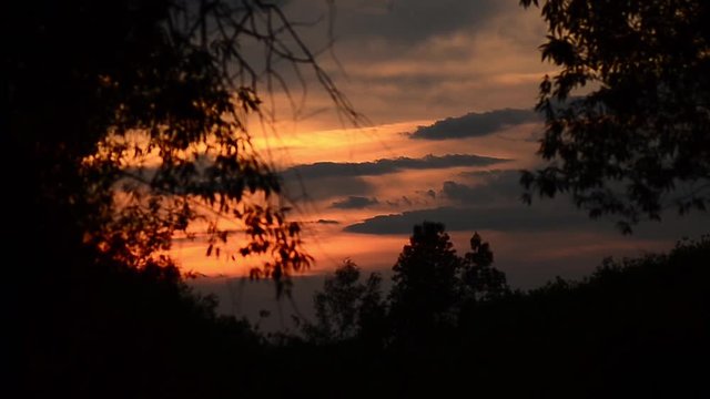 beautiful sunset, time-lapse