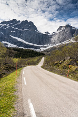The road to Nusfjord, Lofoten Islands, Norway