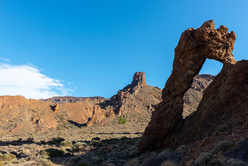 Zapato de la Reina (Shoe of the Queen), famous rock formation in Teide National Park, Tenerife...