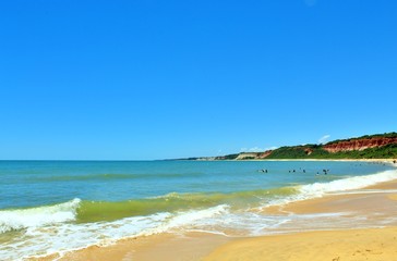 Fototapeta na wymiar Praia tropical, Arraial D'ajuda, Bahia, Brasil