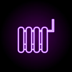 radiator for warming up neon icon. Elements of hotel set. Simple icon for websites, web design, mobile app, info graphics