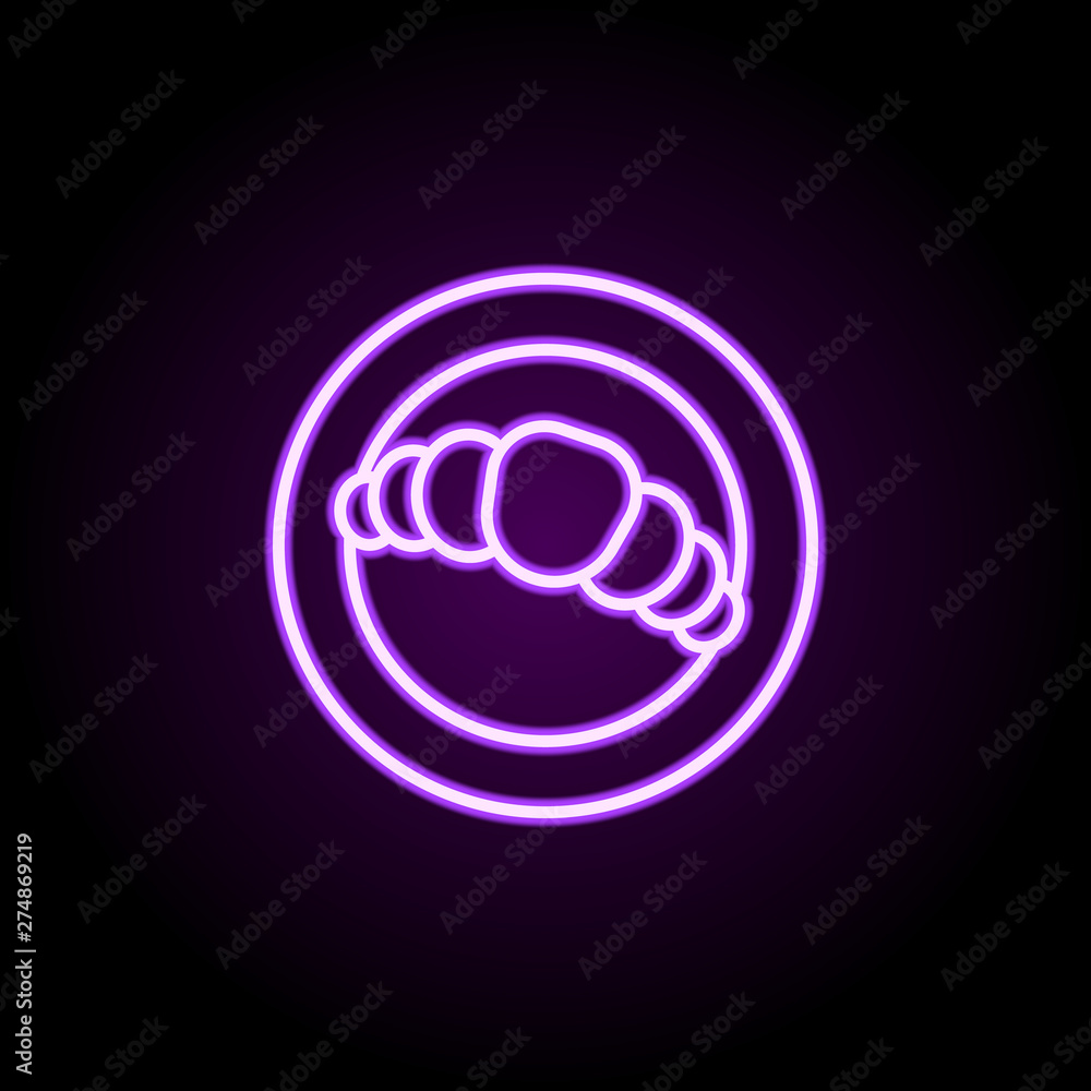 Poster kuroshans neon icon. elements of web set. simple icon for websites, web design, mobile app, info gra