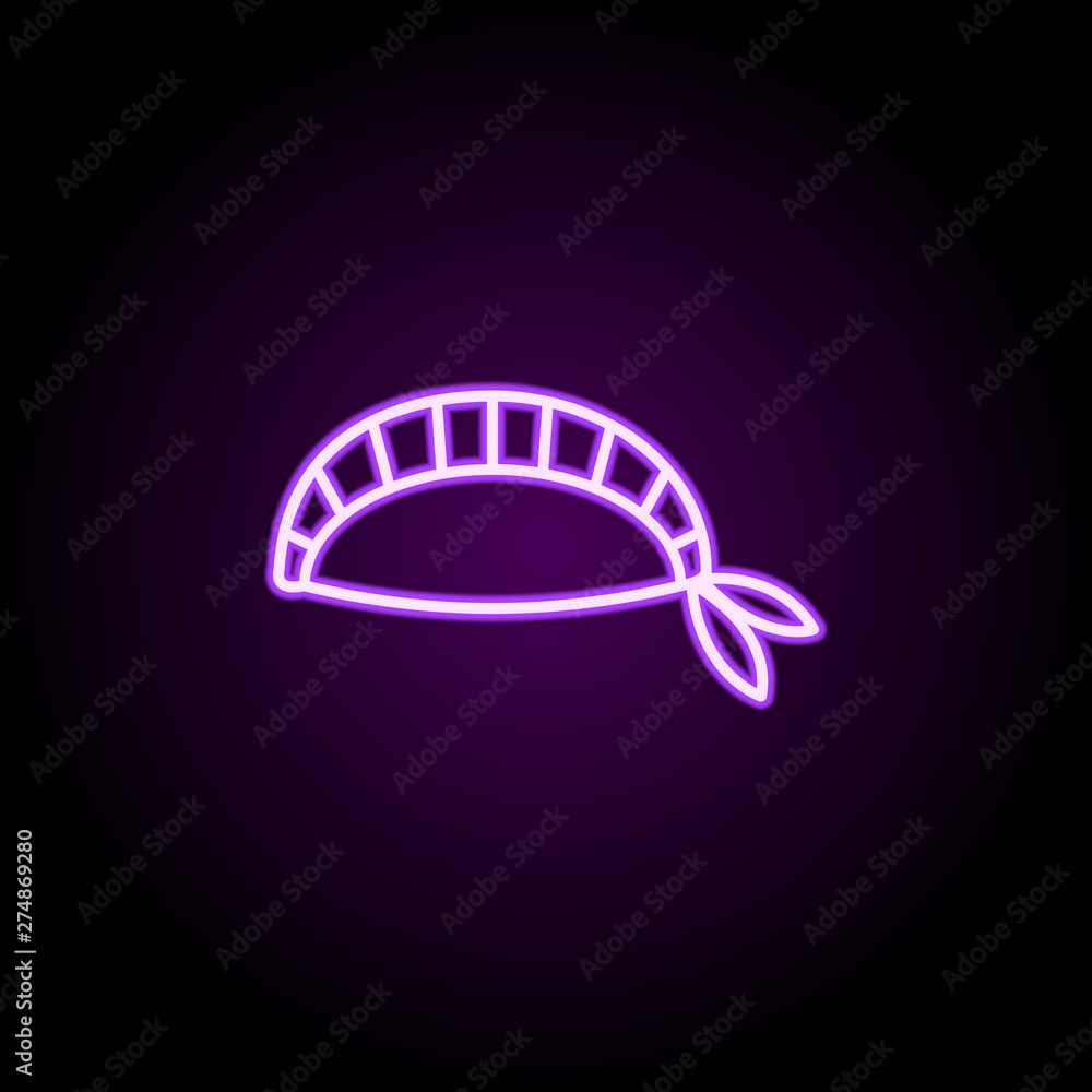 Poster beanie neon icon. elements of web set. simple icon for websites, web design, mobile app, info graphi