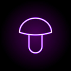 mushroom neon icon. Elements of web set. Simple icon for websites, web design, mobile app, info graphics