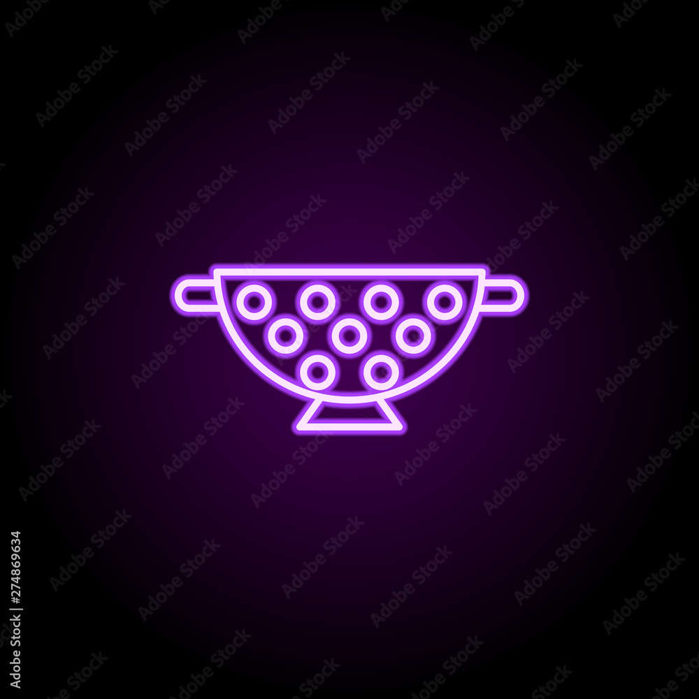 Poster sieve neon icon. elements of web set. simple icon for websites, web design, mobile app, info graphic