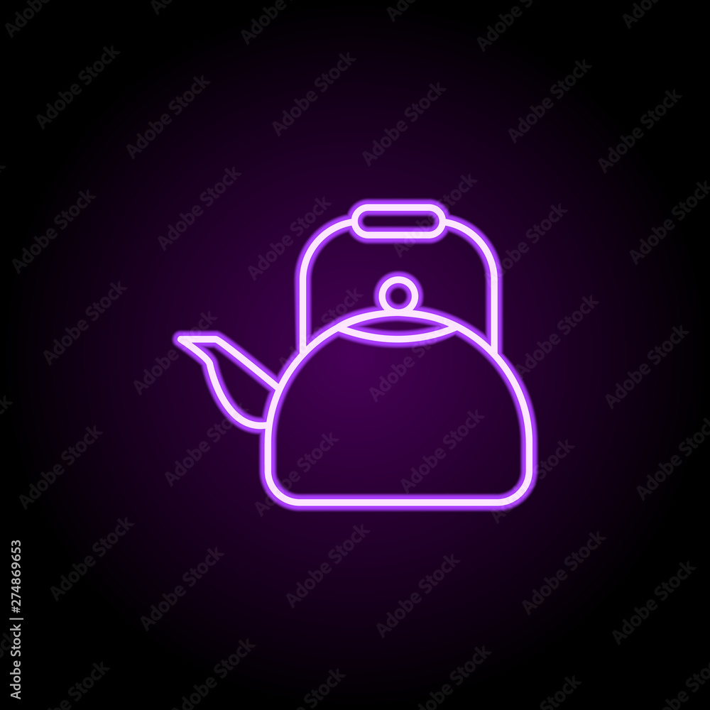 Aufkleber gas kettle neon icon. elements of web set. simple icon for websites, web design, mobile app, info gr