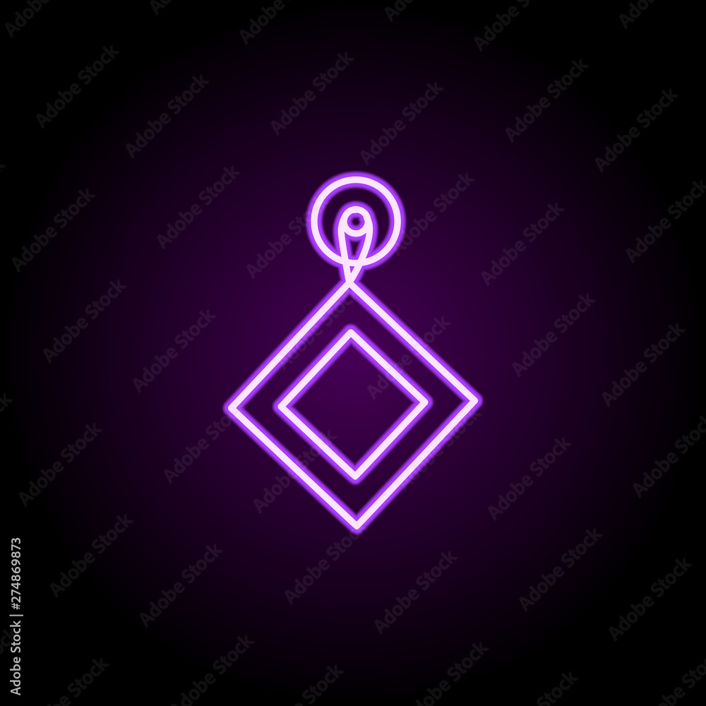 Poster kitchen rag neon icon. elements of web set. simple icon for websites, web design, mobile app, info g