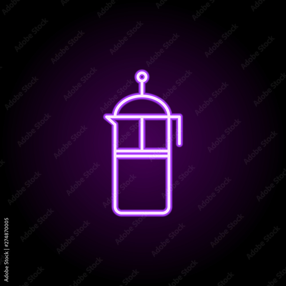 Poster teapot for welding neon icon. elements of web set. simple icon for websites, web design, mobile app,