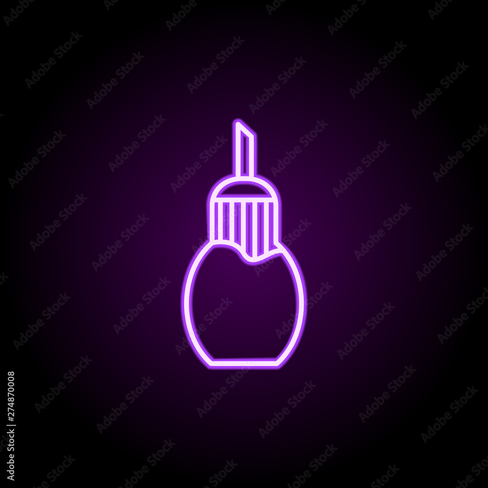 Poster sugar bowl neon icon. elements of web set. simple icon for websites, web design, mobile app, info gr