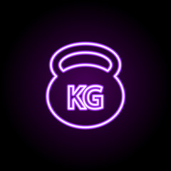 weight neon icon. Elements of web set. Simple icon for websites, web design, mobile app, info graphics