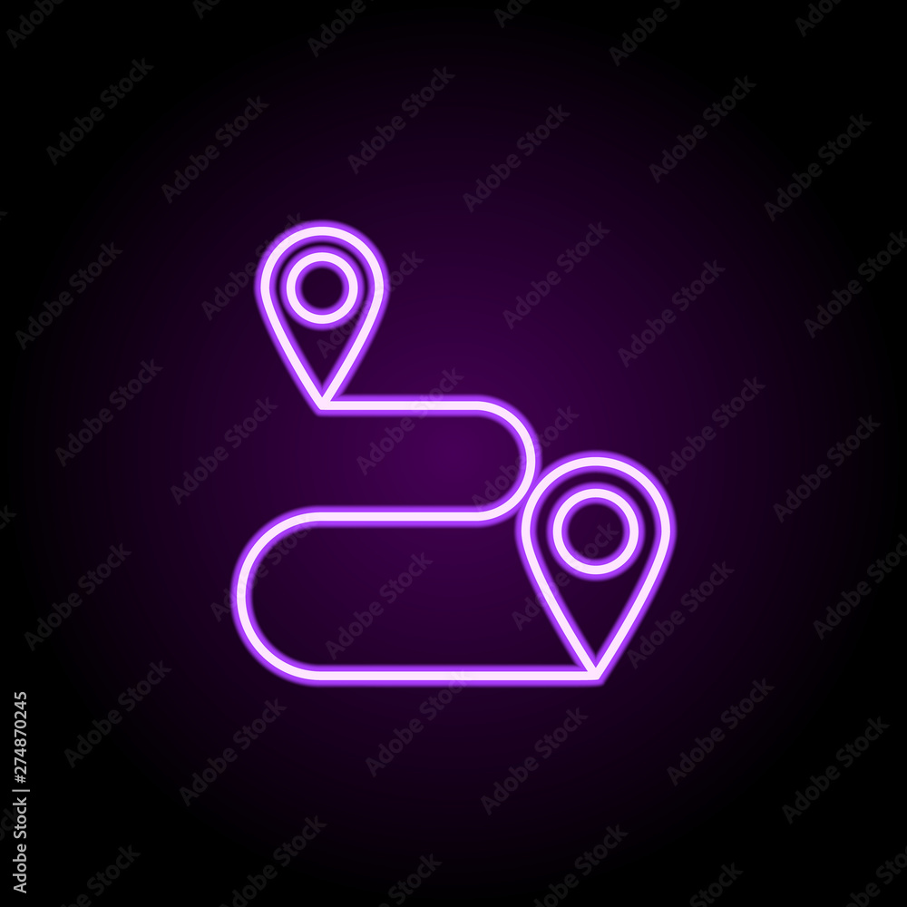 Aufkleber connected pins neon icon. elements of web set. simple icon for websites, web design, mobile app, inf