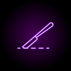 surgical knife neon icon. Elements of web set. Simple icon for websites, web design, mobile app, info graphics