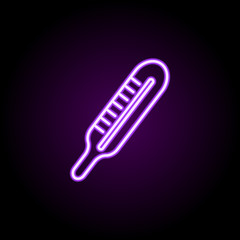 thermometer neon icon. Elements of web set. Simple icon for websites, web design, mobile app, info graphics