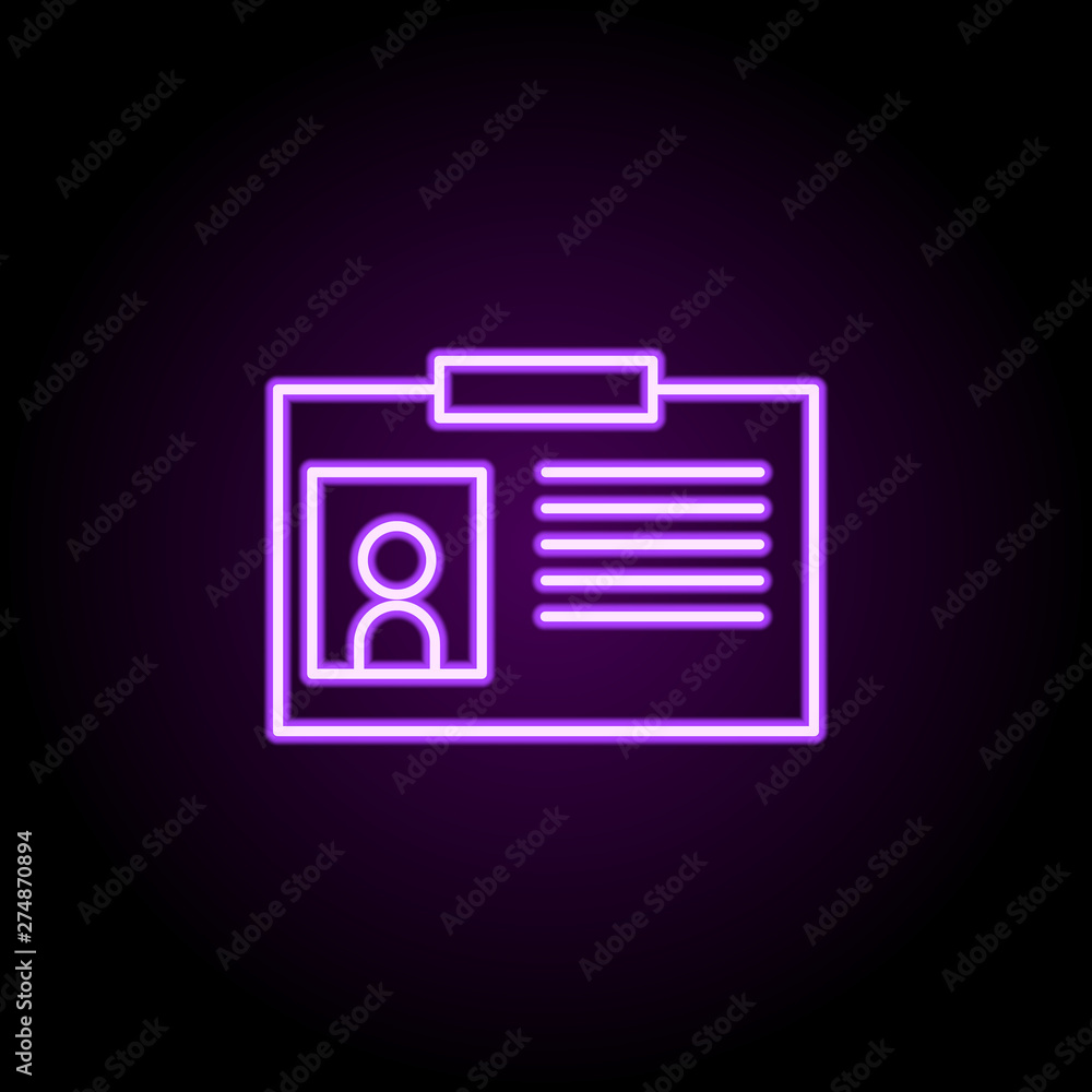 Poster badge neon icon. elements of web set. simple icon for websites, web design, mobile app, info graphic