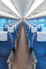 interior view of modern train