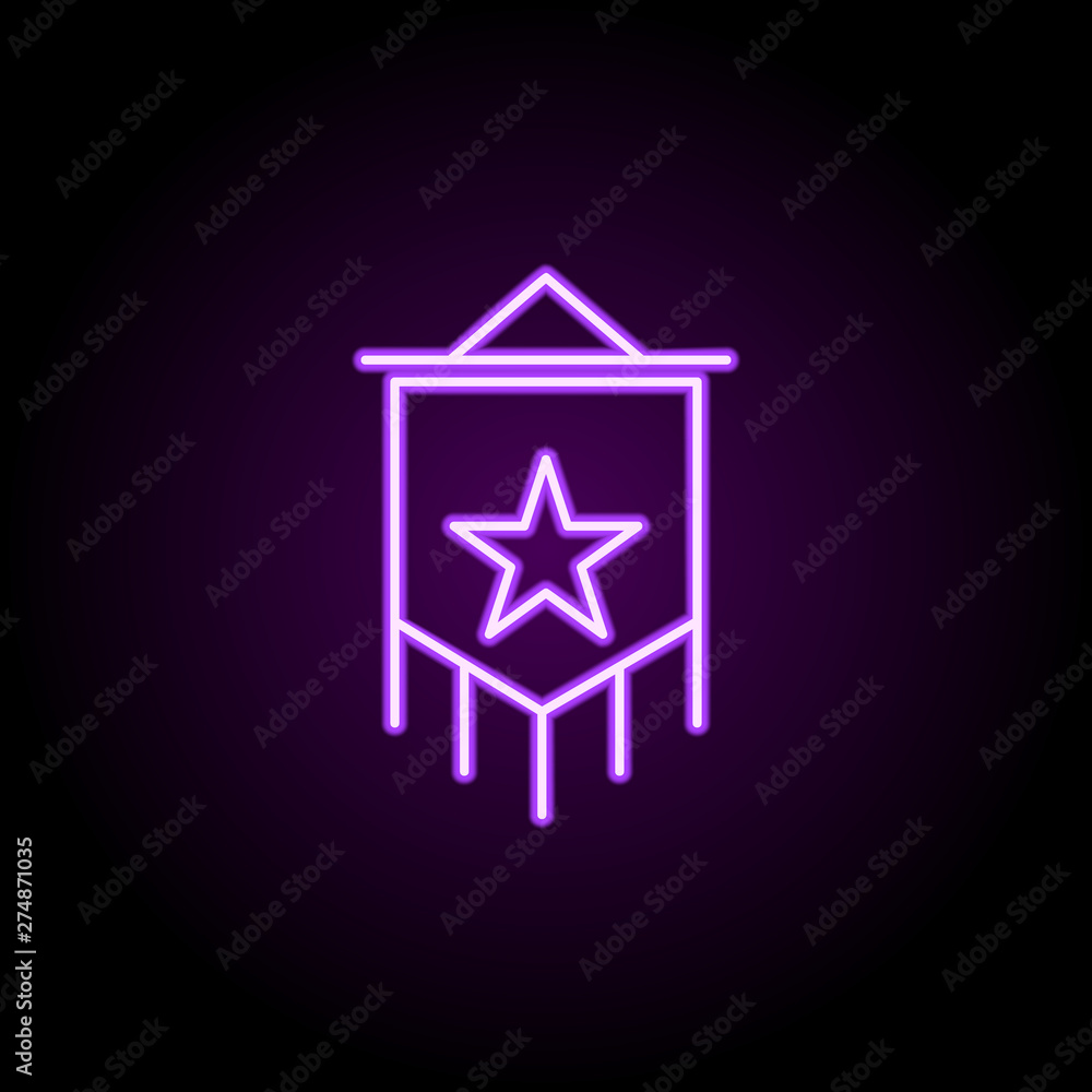 Poster order neon icon. elements of web set. simple icon for websites, web design, mobile app, info graphic