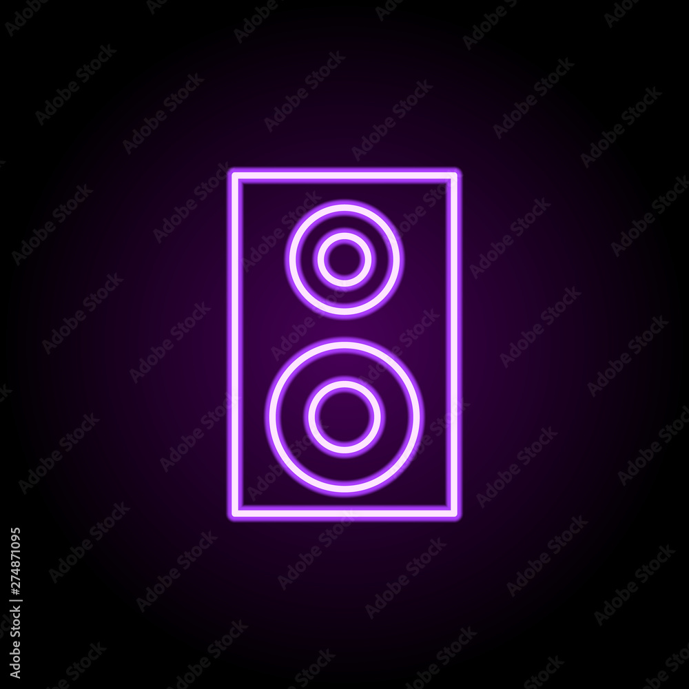 Poster acoustics neon icon. elements of web set. simple icon for websites, web design, mobile app, info gra