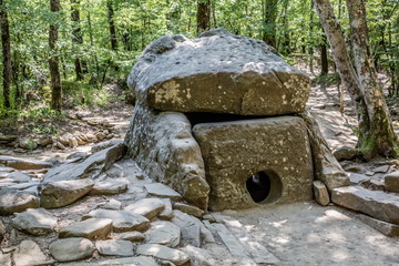 Fototapeta na wymiar dolmen Gelendzhik,shot in Krasnodar region