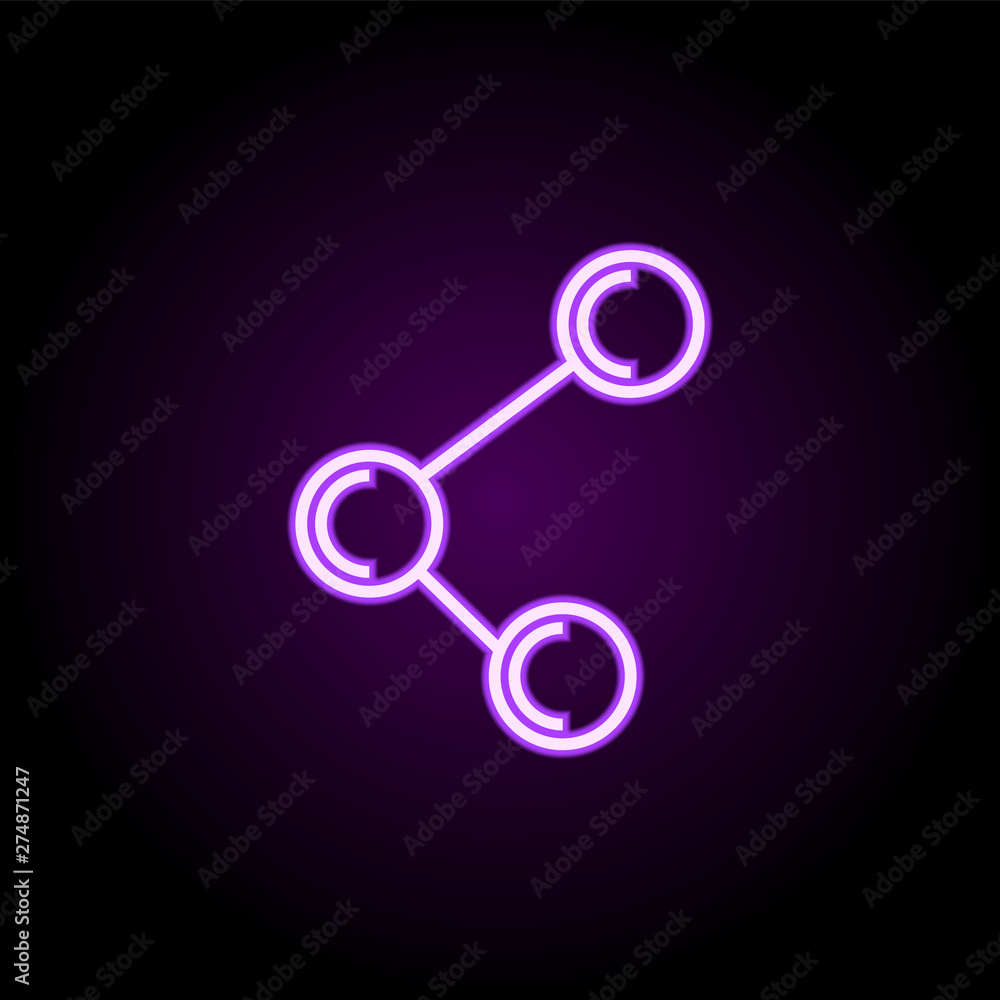 Poster connection mark neon icon. elements of web set. simple icon for websites, web design, mobile app, in