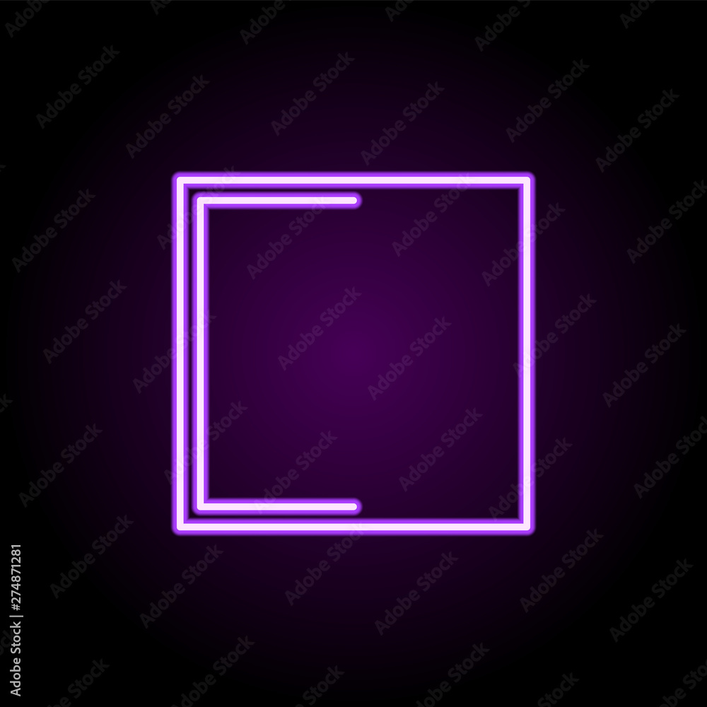 Poster stop sign neon icon. elements of web set. simple icon for websites, web design, mobile app, info gra