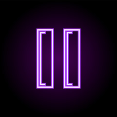 equally sign neon icon. Elements of web set. Simple icon for websites, web design, mobile app, info graphics