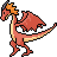 Fototapeta premium vector pixel art dragon