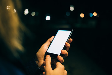 Close-up woman using mobile phone